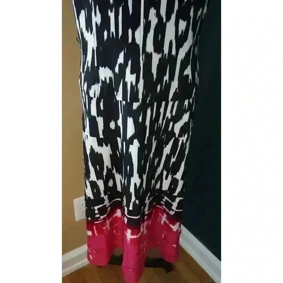 Nine & Co. Dress Black/White, Pink Jersey Swing Dress, Size 16 - Picture 4 of 14